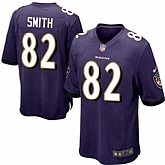 Nike Men & Women & Youth Ravens #82 Smith Purple Team Color Game Jersey,baseball caps,new era cap wholesale,wholesale hats